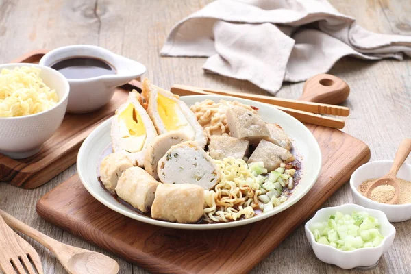 Čínské Jídlo Vepřovým Masem Rýží — Stock fotografie