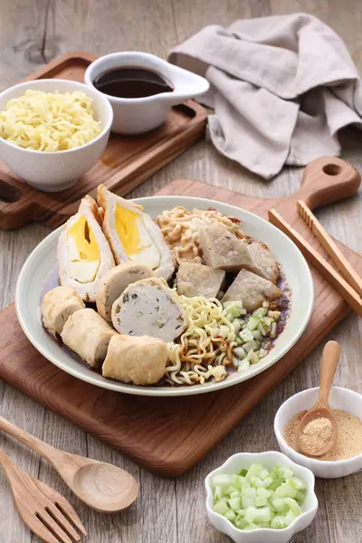Korejské Tradiční Jídlo Rýžový Koláč Tteok Ttebokttecake — Stock fotografie
