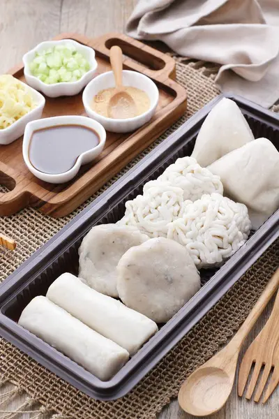 Koreański Tradycyjny Ryż Spożywczy Gjang Koreańskie Jedzenie Sos Sojowy — Zdjęcie stockowe