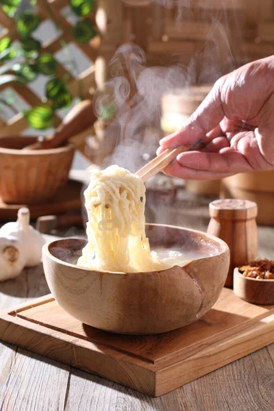 Cuisine Photo Bowl Rice Spoon — Stock Photo, Image