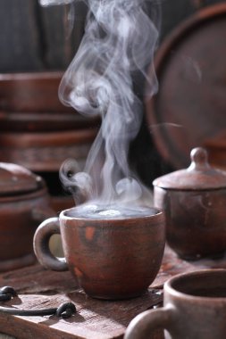 Çay potu yakın çekim 