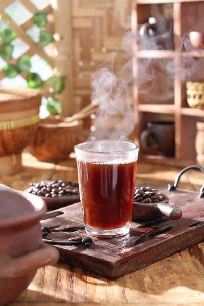 Ζεστό Καφέ Τσάι Και Ζεστό Ρόφημα — Φωτογραφία Αρχείου