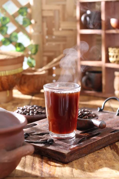 Gorący Napój Czekoladowy Gorącą Herbatą Kawą — Zdjęcie stockowe