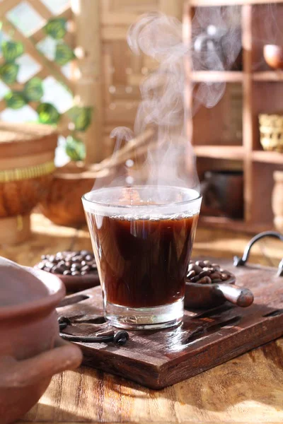 Bliska Gorąca Kawa — Zdjęcie stockowe