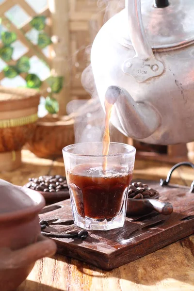 Café Quente Com Chá — Fotografia de Stock
