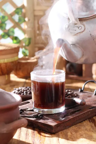 Chá Quente Com Leite Chá Quente — Fotografia de Stock