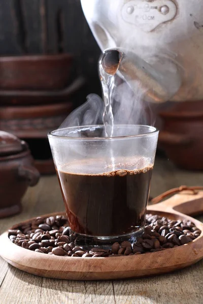 黒豆とコーヒー — ストック写真