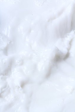Beyaz kozmetik jel ve yüz kremi dokusu, yakın çekim. cilt ve vücut bakımı kavramı. 