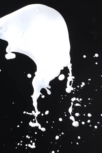 Абстрактная Черная Краска Всплеск Изолирован Темном Фоне — стоковое фото