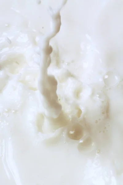 Närbild Färsk Vit Mjölk — Stockfoto