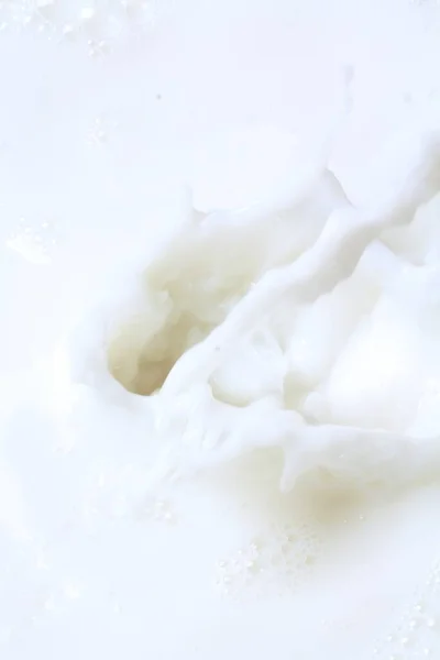 Плеск Молока Белом Фоне — стоковое фото
