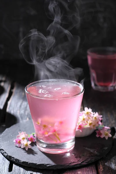 Гарячий Чай Лимоном Корицею — стокове фото