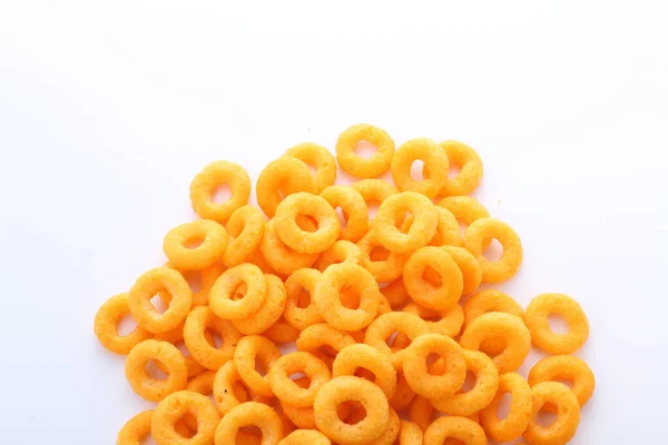 Sweet Corn Rings Isolated White Background — Stock Photo, Image