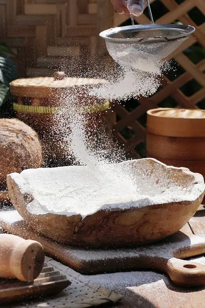 Flour Sugar Bowl — Stock Photo, Image