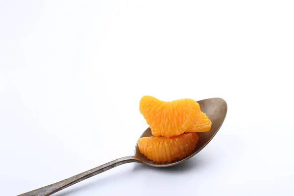 Buah Tangerine Atau Mandarin Diisolasi Pada Latar Belakang Putih Top — Stok Foto