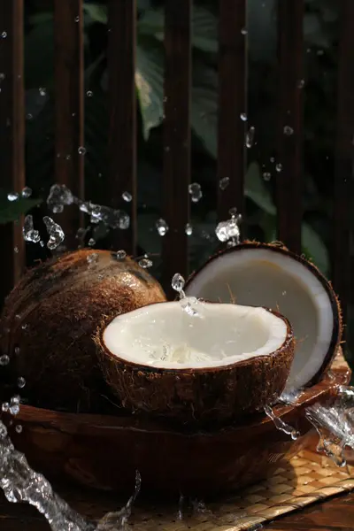 Kokos Och Skålen — Stockfoto