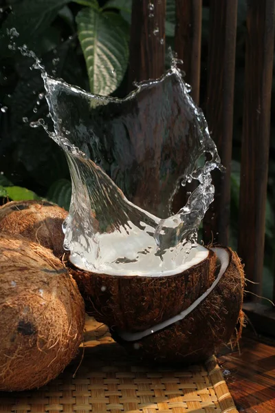 coconut drink in the coconut milk