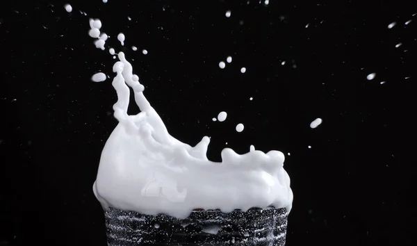 Splash Mælk Glas - Stock-foto