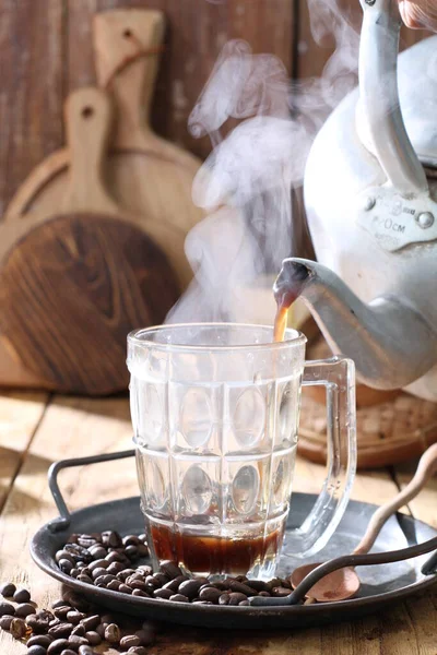 Forró Kávé Forró Itallal — Stock Fotó