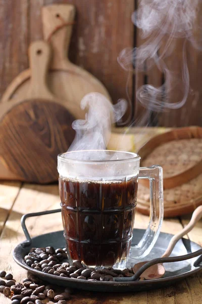 Chá Quente Xícara Xícara Mesa — Fotografia de Stock