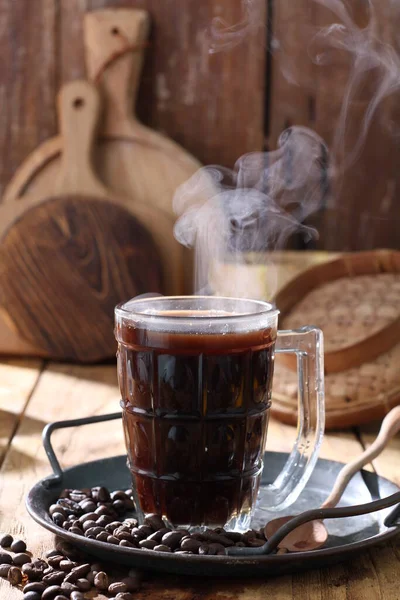Egy Csésze Forró Kávét — Stock Fotó
