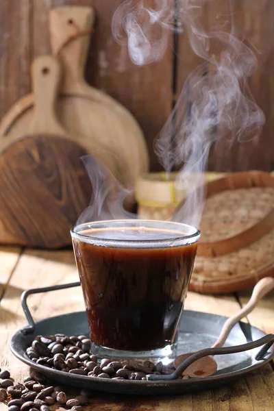 Кофейные Зерна Чашка Кофе — стоковое фото
