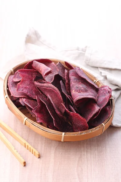Dried Red Chinese Food Wooden Table — Stock Photo, Image