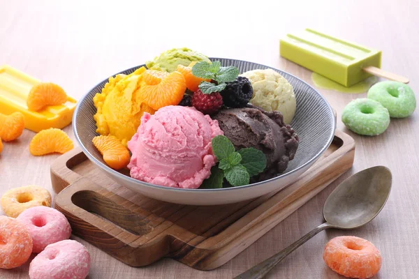 韩国的食物 形状的蛋糕 冰淇淋蛋糕 — 图库照片