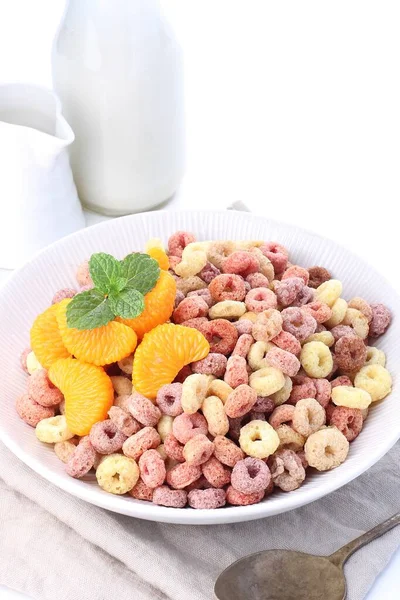 Cuenco Con Cereales Frutas —  Fotos de Stock