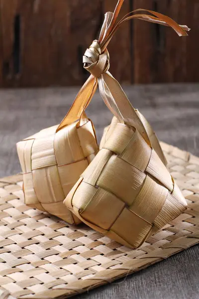 Riz Riz Riz Dans Bol Bambou — Photo