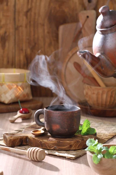 Tasse Und Tasse Tee — Stockfoto