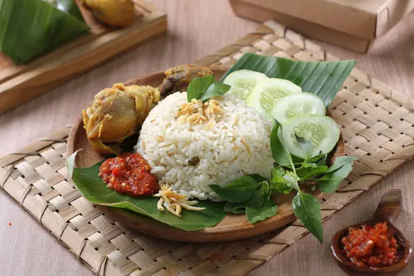 Poisson Frit Indonésien Riz Riz Frit — Photo