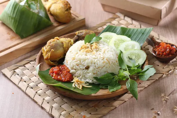 Makanan Indonesia Dan Beras — Stok Foto