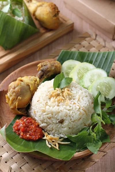 Cuisine Indonésienne Riz Frit Œuf Frit Riz Légumes — Photo