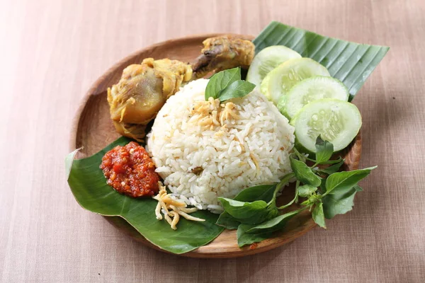 Nasi Indonesia Dengan Ayam — Stok Foto