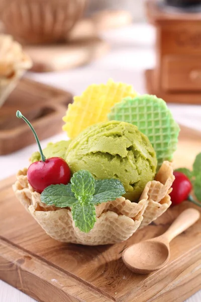 Matcha Πράσινο Παγωτό — Φωτογραφία Αρχείου