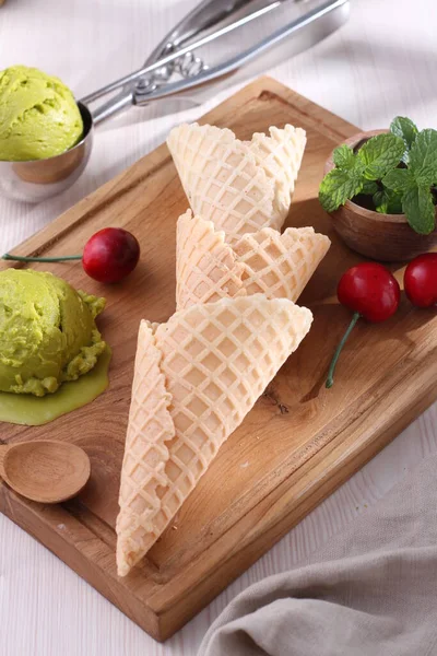 Tábla Finom Fagylalttal — Stock Fotó