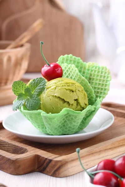Pistachio Pistachio Ice Cream — Stock Photo, Image