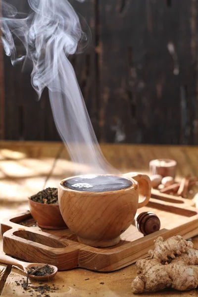 Forró Tea Egy Csésze Gőzzel — Stock Fotó