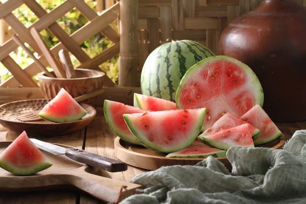 Ripe Watermelon Garden — Stock Photo, Image