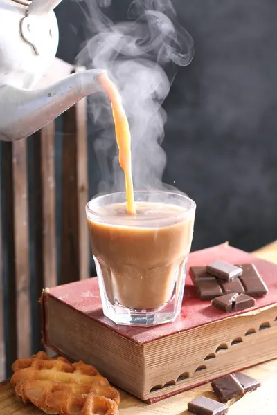 Una Taza Arte Latte Con Leche —  Fotos de Stock