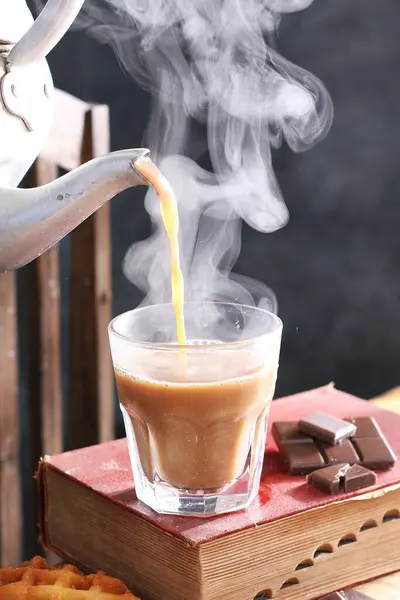 Soufflé Chocolate Con Helado —  Fotos de Stock
