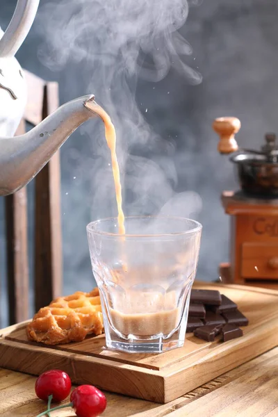 Xícara Café Chocolate Quente — Fotografia de Stock