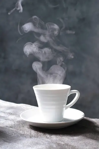 cup of coffee with smoke