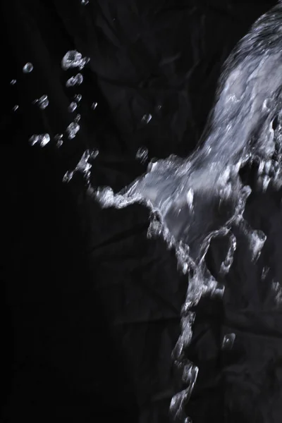 Брызги Воды Черном Фоне — стоковое фото