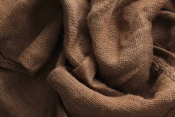 Kahverengi Örülmüş Kumaş Dokusu Arkaplan — Stok fotoğraf