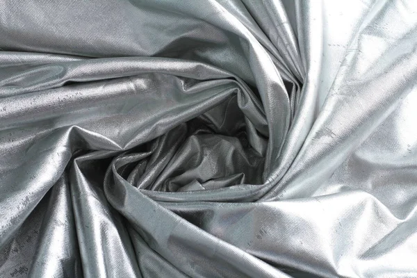 Crumpled Silver Foil Texture Background — Stock Photo, Image