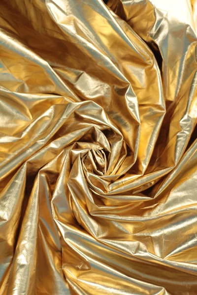 Golden Satin Foil Background — Stock Photo, Image