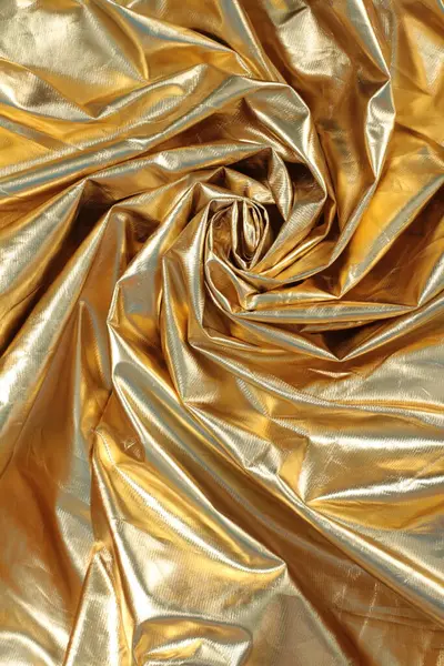 Zmačkaná Zlatá Tkanina Pozadí — Stock fotografie