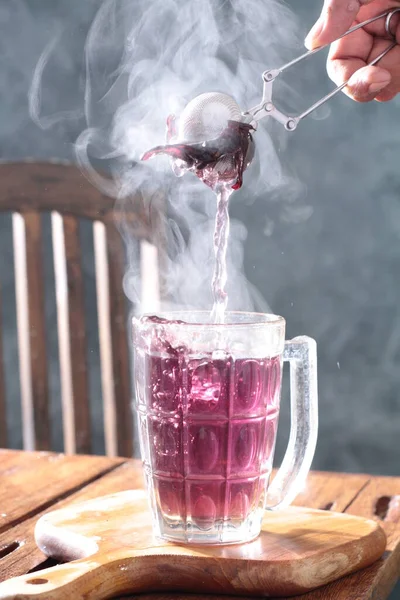Горячий Чай Столе — стоковое фото